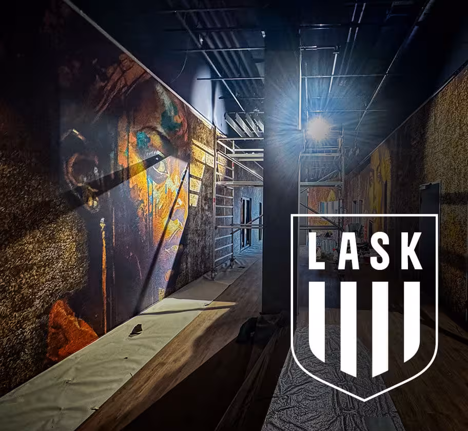 Wandgestaltung für LASK LINZ RESTAURANT -